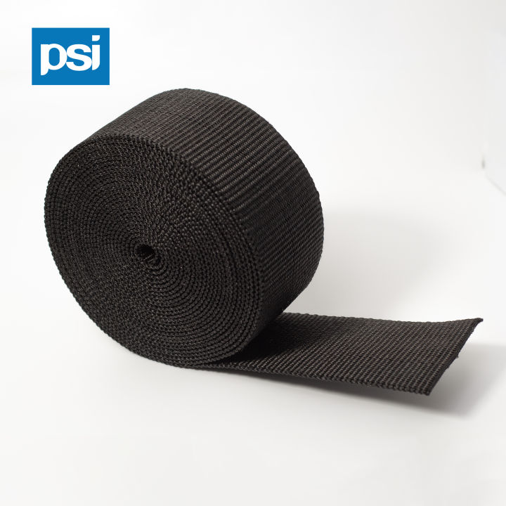 Psi Nylon bing Strap MA Black 2" x 5M, Safety Belt, Harness
