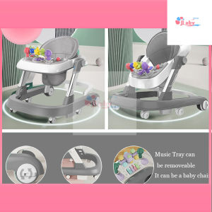 2 in 1 Baby Walker With Music Adjustable Heights Walk Learning Anti O Leg Baby Dining Car Pejalan kaki bayi