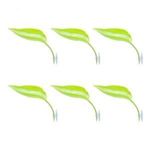 Suction Cup Leaf Basking Platform 6PCS Spawning Grounds Resting Place for Turtles Reptiles Fisttank Terrariums Decors