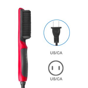 JTKE Multifunctional Hair Straightening Brush Men Beard Straightener Heated Brush Ceramic Curler Iron Hairbrush Hot Comb Straight Electric Hairbrush