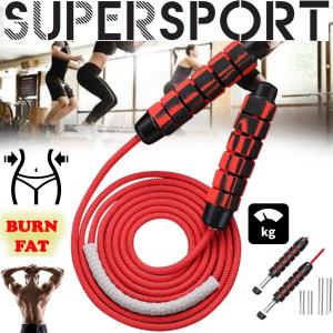 SUPERSPORT Nylon Rope Tali Skiping Rope Crossfit Jump Rope Exercise Fitness Equipment Home Gym Workout 跳绳
