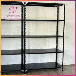 Kệ Sắt V Lỗ Đa Năng Dài 1m x Rộng 04m. Màu ĐEN và màu TRẮNG Cao 1m-12m-15m – 234 Tầng - Lắp Ghép