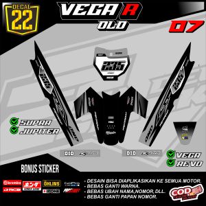 (COD) Sticker Striping Yamaha VEGA R OLD MOTOR RBT BEBEK MODIF SUPERMOTO terbaru Desain Grafis 07