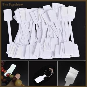 [The Fayshow] 100pcs White Price Label Tags with Hanging String Jewelry Stationery Shoes Cloth