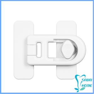 Easy 1 ชิ้น ที่ล็อคประตูตู้เย็น อุปกรณ์ล็อคประตู ติดกาวไม่ต้องเจาะ ป้องกันการหนีบ Refrigerator lock