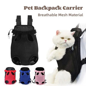 Breathable Mesh Pet Chest Carrier Backpack Dog Cat Backpack for Travel and Outdoor Use