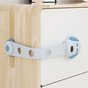 HamshMoc 1/4 Dây Đai Khóa Ngăn Kéo Khóa Khóa Bồn Cầu Cho Tủ Lạnh Trẻ Em Đa Năng Có Thể Điều Chỉnh Cho Trẻ Em Ổ Khóa Tủ An Toàn Gia Dụng