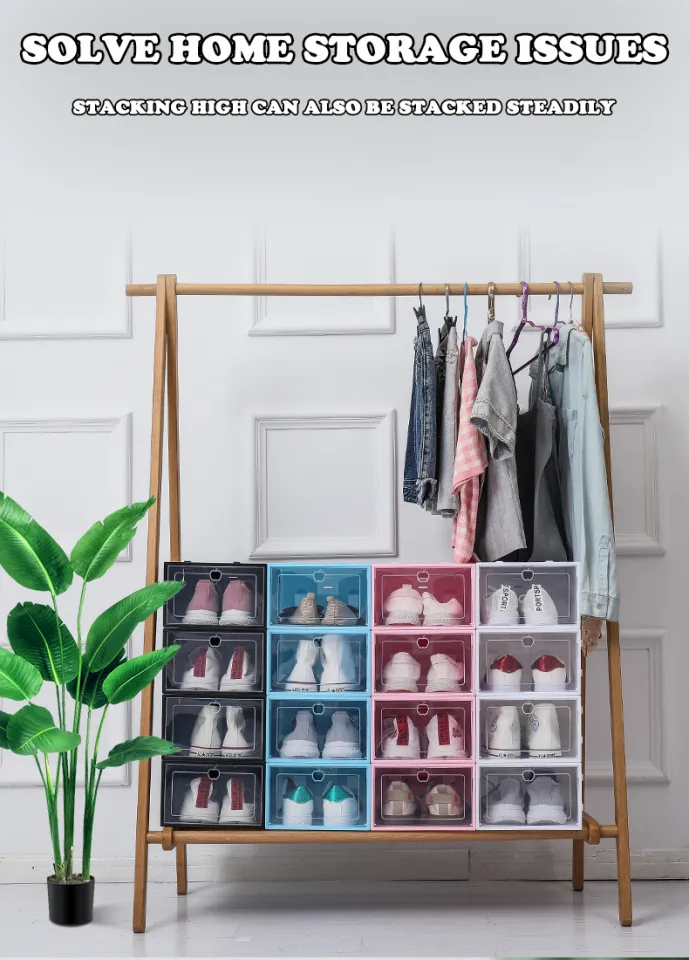 Large size color shoe box storage, sports shoes, high heels, shoe