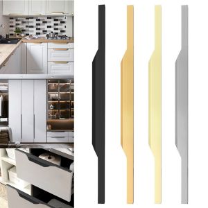 NAIL SALON Home Hardware Kitchen Aluminum Alloy Cabinet Door Knob Drawer Pulls Hidden Door Handle Cupboard