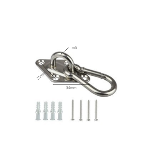 ตะขอโลหะติดเพดาน ตะขอโลหะสแตนเลสติดเพดานรูปตัวยู ตะขอตัวยูติดเพดาน สแตนเลส 304 ตะขอโลหะสแตนเลสติดเพดานรูปตัวยูติดเพดาน