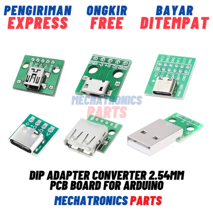 USB Type B Mini Type B Micro Type A Female Type A Male Type C Adapter ...