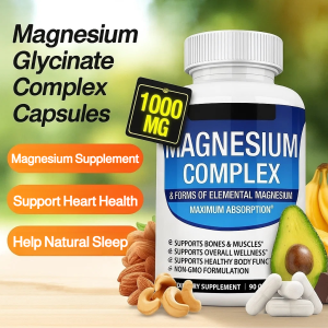Magnesium Glycinate Complex Capsules Triple Magnesium Complex Capsules Magnesium Supplement Stress Relief Support Heart Health Help Sleep