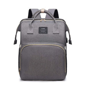 Mommy Baby Diaper Bag Backpack menukar Pad Shade nyamuk bersih basah dan kering membawa USB mengecas Port Stroller Hanging Bag percuma