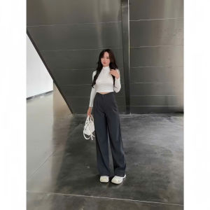 Quần Tây Nữ Dáng Suông Lưng Cao (Vải Gold Nhật Cao Cấp) Mềm Mịn Không Nhăn Lưng Cao Tôn Dáng TD203