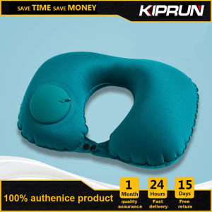 KIPRUN U-Shape Travel Pillow Automatic Air Inflatable Airplane Car Pillows Ring Pillow Folding Press Type Bed Pillows Neck Cushion