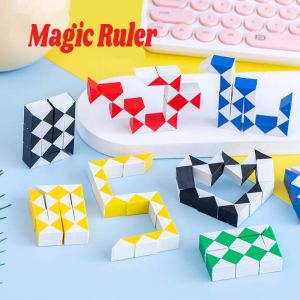 Snake puzzle toys lootbags 24 Blocks Ruler Puzzle Magic Ruler Cube Snake Twist Puzzle Toy