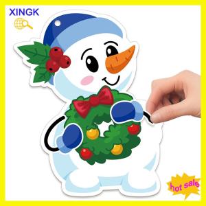 XINGK 24 bộ Giáng sinh Snowman Craft Kits-Mùa đông tự làm đồ trang trí trang trí bộ nghệ thuật-Làm cho người tuyết của riêng bạn dán nghệ thuật và thủ công