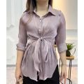 Piu Piu Fashion Clothing Baju Wanita / Cewek - Everie Shirt Kemeja Shimmer Wanita Simple Premium Polos Ala Korea. 