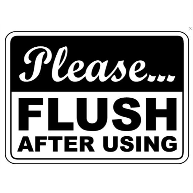 Please flush after using toilet sign sticker water proof | Lazada