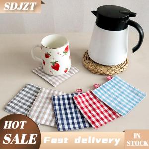 SDJZT 1 5 cái vải Coaster trà khăn đôi vải placemat tinh khiết bông cách nhiệt Pad Mug Pad nhà bếp Bảng trang trí nội thất