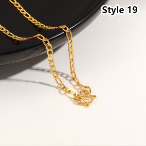 LUSIT 1Pcs 45cm Chain Necklace Non-fading Titanium Steel Clavicle Chain All-match Womens Simple Necklace