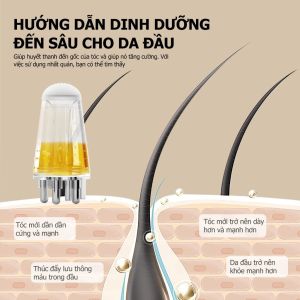 Lược Đi Tinh Chất Da Đầu 10 Đầu Bi 6ml | Massage Và Thoa Serum Tóc Chăm Sóc Chân Tóc Tiện Dụng
