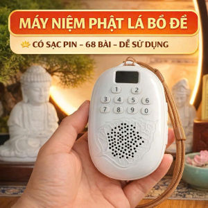 Máy Nghe Kinh Niệm Phật 68 Bài – Lá Bồ Đề Cao Cấp Loa To Nhỏ Gọn Có Màn Hình LED