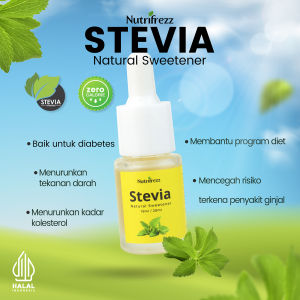 Nutrifrezz Stevia Original - Pemanis Alami Stevia Gula Cair Rendah Kalori untuk Diet Sehat