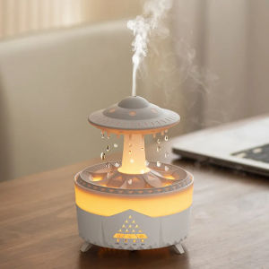 UFO Raindrop Humidifier Essential Oils Aroma Diffuser USB Charging 7 Color Mist Maker Home Ultrasonic Air Humidifier