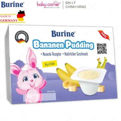 [HSD: 2026] Pudding/ Cháo Sữa BURINE Vỉ 6 Hộp Cho Bé Từ 6 Tháng