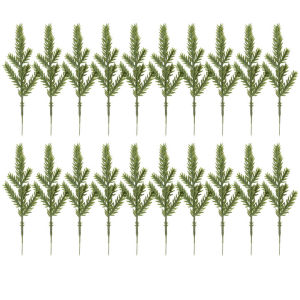 10/20Pcs Artificial Pine Tree Branches Green Plants Pine Needles DIY Gifts Candy Box for Garland Wreath Christmas Embellishing and Home Garden Decor