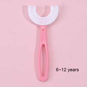 BabyCare Viral Children Toothbrush U-shaped Toothbrush for Kids Child Toothbrush Soft Silicone Tooth Brush Infant Toothbrush with Handle Oral Care Cleaning - 6345