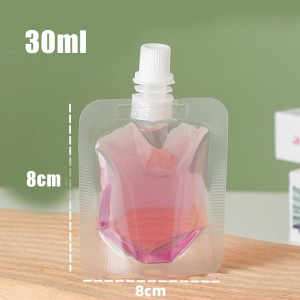 100Pcs Stand Up Drink Liquid Spout Pouch Bags Clear Coffee Milk Juice Packaging Spout Bag