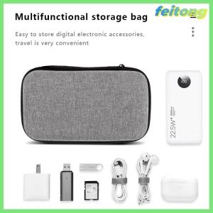 【feitong】🚕🚕【HOT SALE】 Mini Portable EVA Storage Bag Pouch Carrying Bag Zipper Earphone Case For Airpod Earphone Phone Charging Cable Accessories
