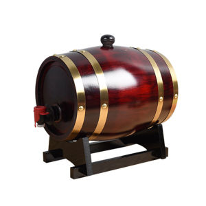 3l Tong Wine Oak Barrel Wine Dispenser Untuk Pameran Kilang Anggur Bar