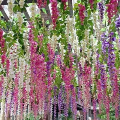 bunga gantung wisteria tangkai B8064 imitasi Artificial 110cm