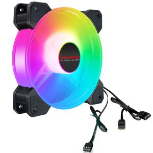 พัดลมเคส Coolmoon Jade Ring ARGB 3pin 5V 4pin PWM 120mm 1700RPM