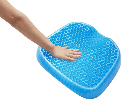 Ergonomic Gel Seat Cushion Lumbar Back Support Egg Sitter Chair Car Cushion Pad Breathable Elastic Supportive Comfort