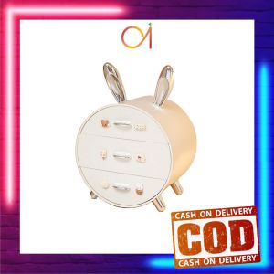 AI-K179 Rabbit Storage Box Rak Susun 3 Laci / Rak Susun Kelinci Rak Kosmetik Serbaguna Cute Stuff