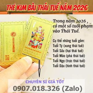 [bằng kim loại] (ĐÃ THỈ.NH) KIM BÀI THÁI TUẾ NĂM 2026 DÀNH CHO CÁC TUỔI TÝ SỮU MÃO NGỌ DẬU