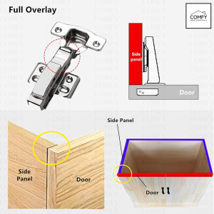 (2PCS/SET) Concealed Hydraulic Soft Close Hinge or Regular Cabinet Drawer Door Hinges With Screws