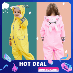 Childrens Raincoat One-piece Body Suit Waterproof Boys and Girls Baby Kindergarten Children Students Yellow Duck Rain Pants Poncho