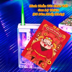 HỘP QUẸT BẬT LỬA GA KHÒ THIẾT KẾ TRƯỢT ĐÁNH LỬA TRONG SUỐT LỌ THIÊN KÈM ĐÈN LED