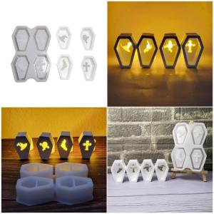 Halloween Coffin Silicone Molds for Spooky Decorations Crafts Chocolate Making Reusable Easy Releasing Design
