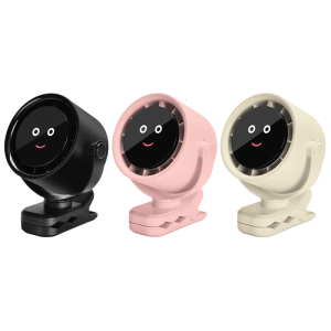 Desk Fan Rechargeable Small Travel Camping USB Table Fan Strong Airflow 5 Speed Quiet Fan Digital Display for Bedroom