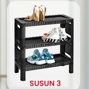 Rak Sepatu Plastik Susun Murah Plastik Rak Plastik Lengkap 3 Susun 4 Susun 5 Susun Tabitha Original