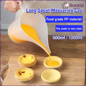 Plastic Funnel Pitcher Long Spout Measuring Cup 500ml 1000ml Large Capacity Measuring Jug Funnel