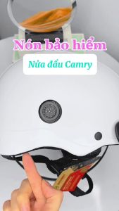 Nón bảo hiểm nửa đầu thời trang CR HELMET năng động có lỗ thông gió thoáng mát Freesize (55-59cm)