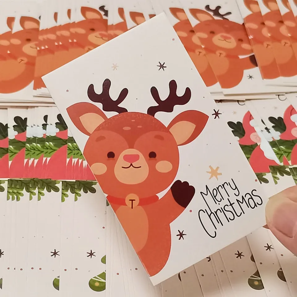 Merry Christmas Reindeer Greetings Card - Salt Art Supply