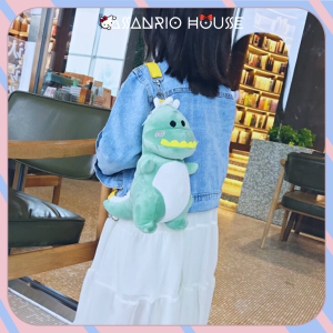 🌸Sẵn+Video🌸 Túi đeo chéo  Hình Khủng Long Nhồi Bông Siêu Dễ Thương - Túi Thú Bông Khủng Long Mini Cho Bé ASANRIO HOUSE